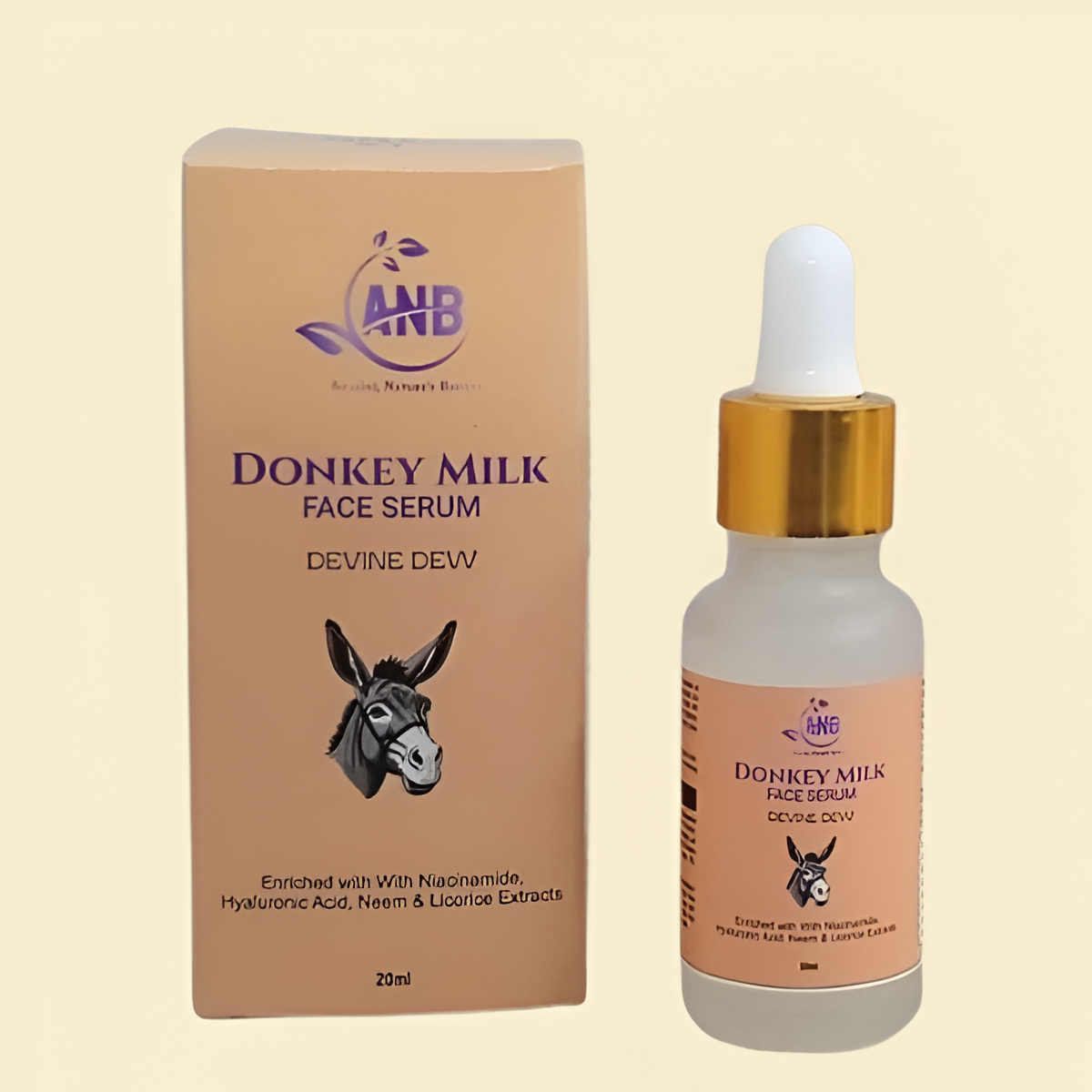 ANB Donkey Milk Face Serum – Hydrates Skin and Strengthens Skin Barrier, Improves Skin Texture & Tone, Reduces Fine Lines and Wrinkles, Reduces Dark Spots And Hyperpigmentation , Reduces Redness and Inflammation ,Safe and Gentle