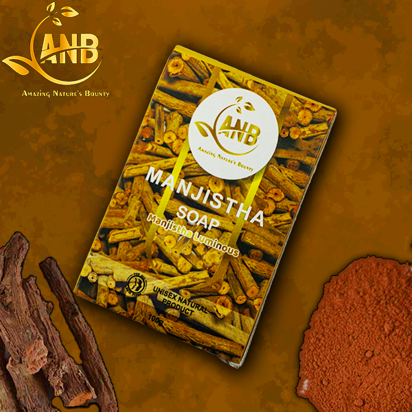ANB LUXURY MANJISTHA LUMINOUS Soap – Reduces pigmentation and Discoloration, Lighten scars and Discoloration, Heals and reduces acne and Pimples and improves skin complexion
