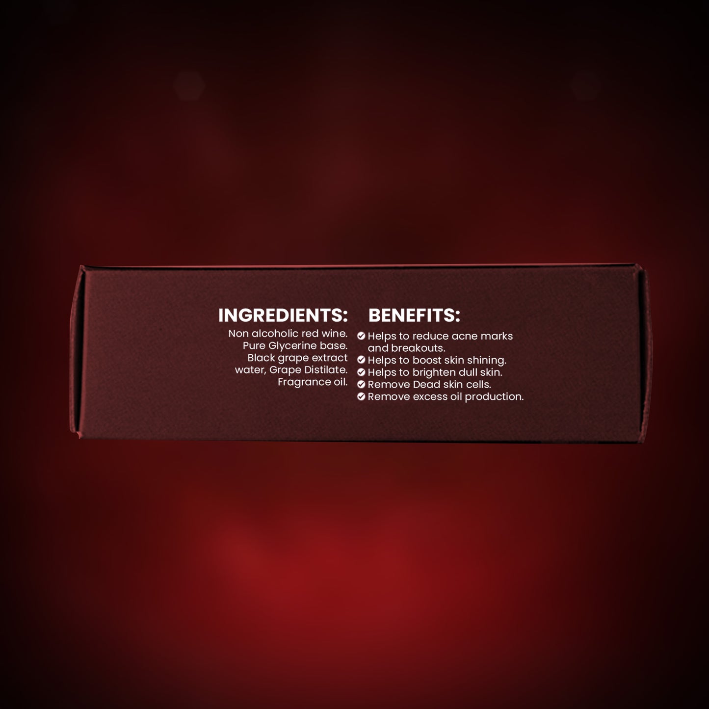 ANB Luxury Red wine soap – Reduce skin acne, reduce premature aging, combats skin damages, maintains even skin tone and makes skin glow and shine.
