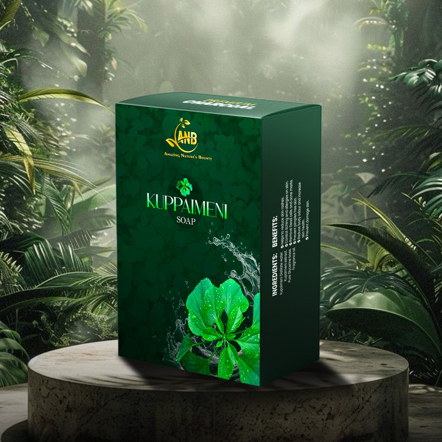 ANB Premium Kuppaimeni soap – Great Indian Herb for all types of skin issues, Anti inflammatory, Anti Bacterial, Helps in skin polishing, replenishing & Rejuvenation