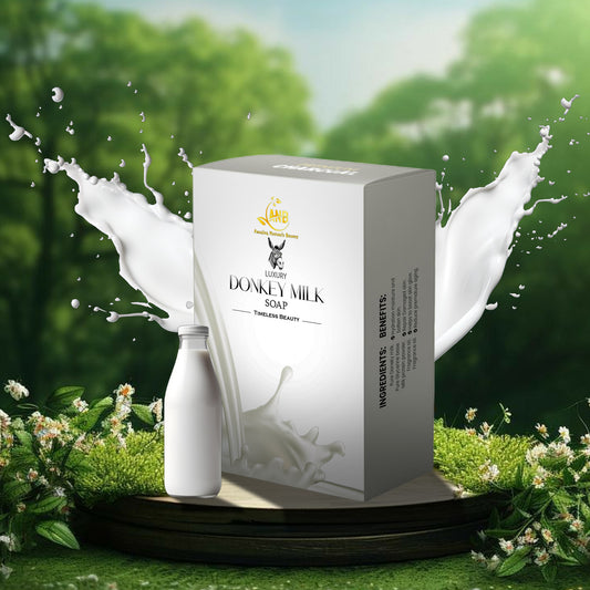 ANB Luxury Time less Beauty Donkey Milk soap – Good for all skin types, moisturizers the skin, anti inflammatory, effective anti aging and offers Time less Beauty.