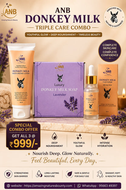 Donkey Milk Triple Care Lavender Combo