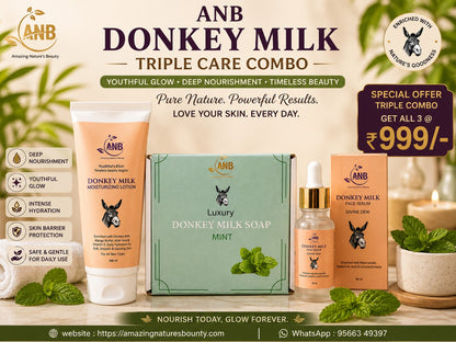 Donkey Milk Triple Care Mint Combo