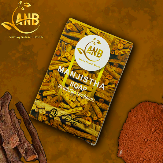ANB LUXURY MANJISTHA LUMINOUS Soap – Reduces pigmentation and Discoloration, Lighten scars and Discoloration, Heals and reduces acne and Pimples and improves skin complexion